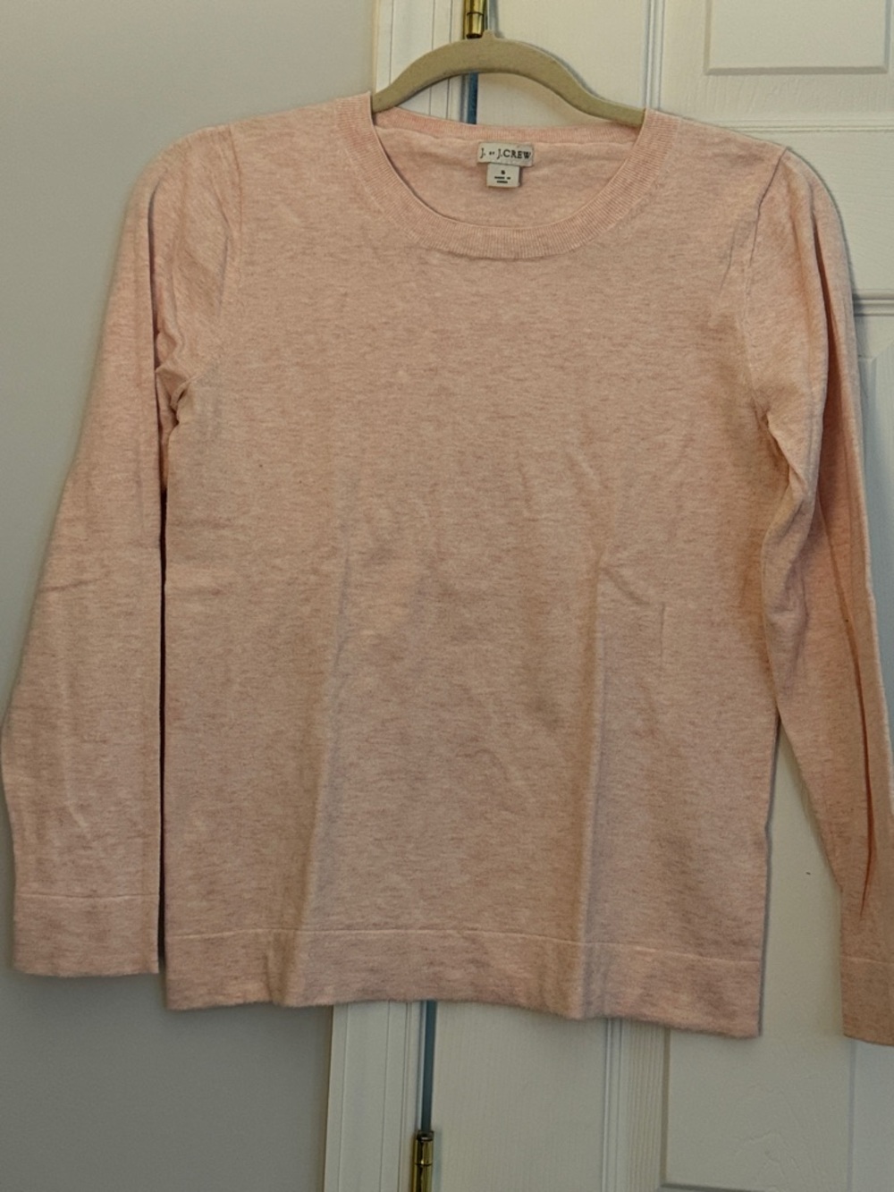 J. Crew Pale Pink Lightweight Crewneck Sweater
